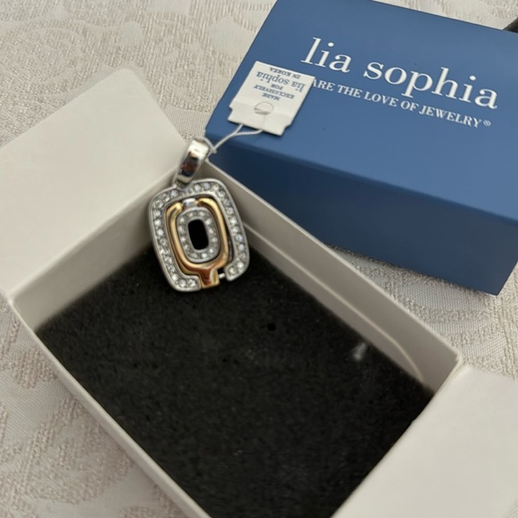 New with tag and box- Lia  Sophia  two tone reversible charm. - Picture 1 of 2